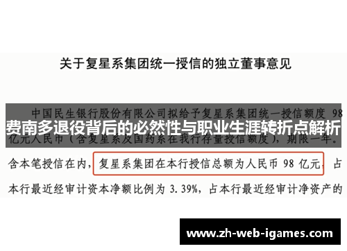 费南多退役背后的必然性与职业生涯转折点解析